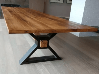 Mesa industrial 2x1 madera y hierro a medida y diseño