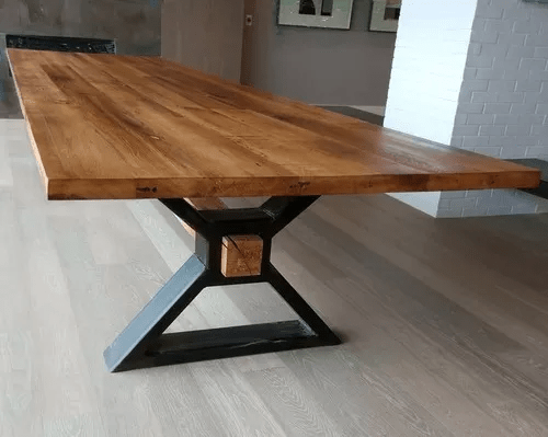 Mesa industrial 2x1 madera y hierro a medida y diseño